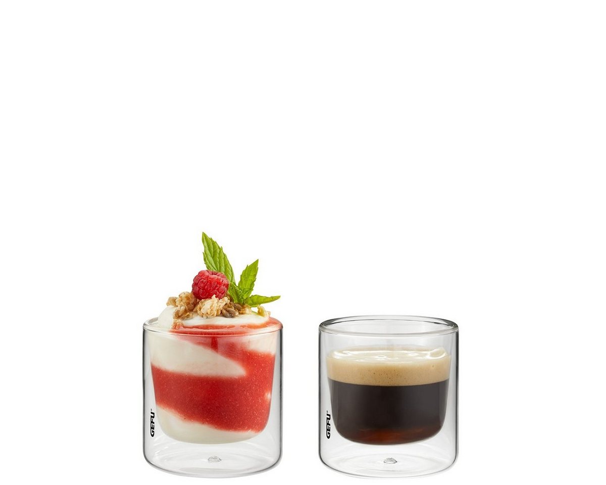 GEFU Thermoglas Thermoglas MIRA doppelwandig 2er Set Thermo Kaffee von GEFU