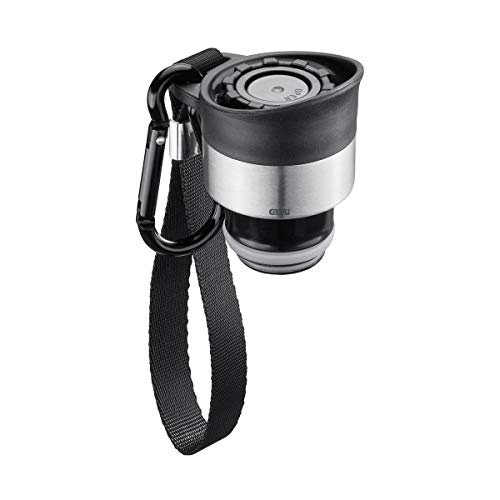 GEFU Verschluss mit Ausgießfunktion PIO, 750 ml – Ausgießer, Ersatzteil für alle Isolierflaschen, Push-Button-Verschluss, Mug Zubehör, Abdeckung, Silber von GEFU