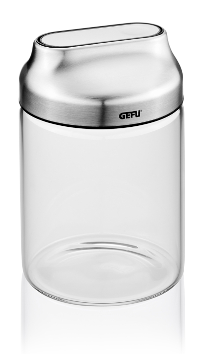 GEFU Vorratsdose KIPPO ca. B10 H15,4 T10 cm in schwarz/silber/transparent von GEFU