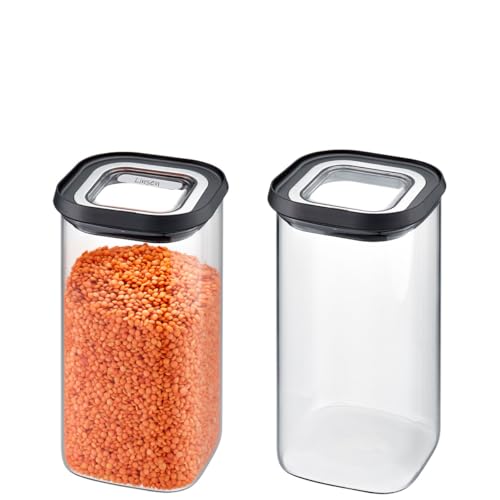 GEFU Vorratsdose PANTRY 2er Set - luftdichter Deckel, Vorratsglas für Lebensmittel, Vorratsbehälter aus Glas, spülmaschinengeeignet, 1.400 ml GEFU Vorratsdose PANTRY 2er Set - luftdichter Deckel, Vorratsglas für Lebensmittel, Vorratsbehälter aus Glas, spülmaschinengeeignet, 1.400 ml von GEFU