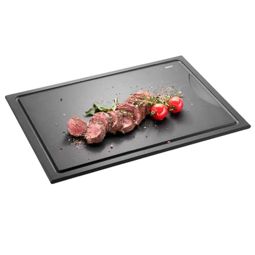 GEFU Schneidebrett SLIZE – Großes Küchenbrett mit Saftrille | Nachhaltiger Holzverbundstoff | Beidseitig Nutzbar | Spülmaschinengeeignet 44x30 cm GEFU Schneidebrett SLIZE – Großes Küchenbrett mit Saftrille | Nachhaltiger Holzverbundstoff | Beidseitig Nutzbar | Spülmaschinengeeignet 44x30 cm von GEFU