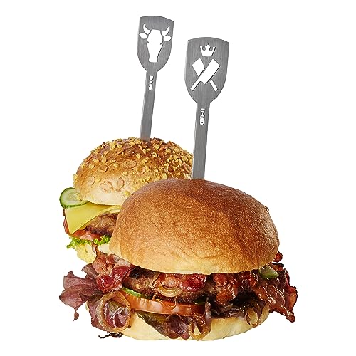 Torro Gefu Hamburger-Spieße, 2er Set, Stier/Fleischerbeil, Edelstahl, 19 cm, 15435 Torro Gefu Hamburger-Spieße, 2er Set, Stier/Fleischerbeil, Edelstahl, 19 cm, 15435 von GEFU