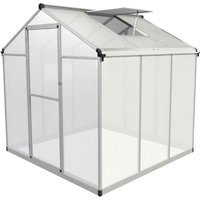 Gegaden - Aluminium Gewächshaus für den Garten Mit 8 cm dickeres Fundament 182 x 190 x 195 cm Vielseitig nutzbar als Treibhaus, Gartenhaus,Aufzucht von GEGADEN