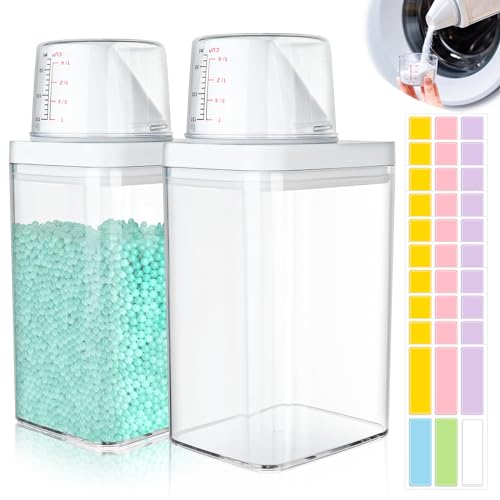 2pcs Waschmittelspender Mit Messbecher, 1100ml Luftdichter Waschpulver Aufbewahrungsbox, Mehrzweck Waschpulverspender, Waschpulver Dose Waschpulver-BehäLter, Waschmittelbox für WeichspüLer Waschpulver 2pcs Waschmittelspender Mit Messbecher, 1100ml Luftdichter Waschpulver Aufbewahrungsbox, Mehrzweck Waschpulverspender, Waschpulver Dose Waschpulver-BehäLter, Waschmittelbox für WeichspüLer Waschpulver von GEGNNS