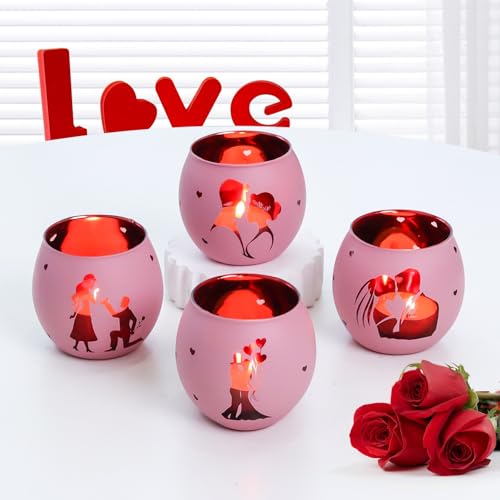 Kerzenhalter Glas mit Gravur Teelichthalter für Paare mit Kuss & Umarmung Motiv - Romantischer Kerzenständer als Geschenk für Frau Mann - Ideale Party Dekoration für Hochzeit, Valentinstag Tischdeko Kerzenhalter Glas mit Gravur Teelichthalter für Paare mit Kuss & Umarmung Motiv - Romantischer Kerzenständer als Geschenk für Frau Mann - Ideale Party Dekoration für Hochzeit, Valentinstag Tischdeko von GEHEIMON