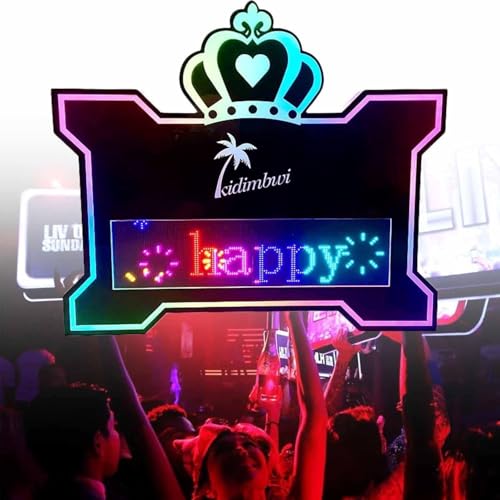 Flaschenpräsenter mit LED-Buchstaben, Flaschenservice-Schild, anpassbares VIP-Service-Schild mit Laufschrift, Flaschenpräsenter mit LED-Bildschirm, personalisierter Text, für Partys,SmallScreen von GEHPYYDS
