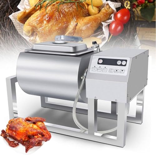 GEHPYYDS Fleisch-Tumbler-Marinator, 36 lb/18 l Vakuum-Tumbler-Mariniermaschine, lebensmittelechter Tumbler-Marinator aus Edelstahl mit bidirektionaler Rotation und 3-Gang-Steuerung, für Trockenwurst GEHPYYDS Fleisch-Tumbler-Marinator, 36 lb/18 l Vakuum-Tumbler-Mariniermaschine, lebensmittelechter Tumbler-Marinator aus Edelstahl mit bidirektionaler Rotation und 3-Gang-Steuerung, für Trockenwurst von GEHPYYDS