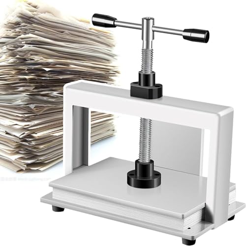 GEHPYYDS Manuelle Papierpressmaschine, A3/A4-Flachpapierpresse – robuste manuelle Buchglättungsmaschine mit doppelter Ausgleichsstange – perfekt für Buchbinder,A3 von GEHPYYDS