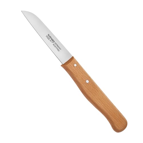 GEHRING Solingen Holzgriff Gemüsemesser I 8 cm Klingenlänge I rostfreier Edelstahl I Griff aus Buchenholz mit Stiftnieten I Schälmesser I Küchenmesser I Made in Germany I Serie LOOK GEHRING Solingen Holzgriff Gemüsemesser I 8 cm Klingenlänge I rostfreier Edelstahl I Griff aus Buchenholz mit Stiftnieten I Schälmesser I Küchenmesser I Made in Germany I Serie LOOK von GEHRING