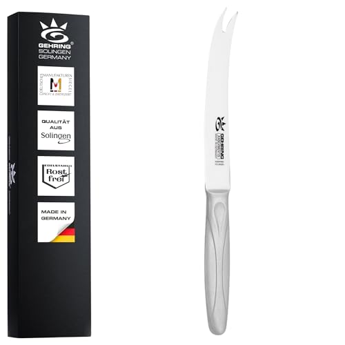 GEHRING Solingen Tomatenmesser Serie Ergo Fun I Gemüsemesser mit Wellenschliff I Edelstahlgriff I zweizinkige rostfreie Edelstahlklinge I Made in Germany von GEHRING