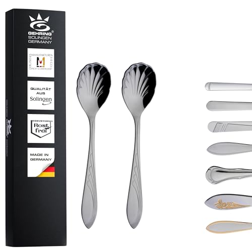 Gehring Solingen Filou Zuckerlöffel 2er Set I Muschellöffel I Edelstahl 18/10 I Kaffeelöffel I spülmaschinengeeignet I Made in Germany Gehring Solingen Filou Zuckerlöffel 2er Set I Muschellöffel I Edelstahl 18/10 I Kaffeelöffel I spülmaschinengeeignet I Made in Germany von GEHRING