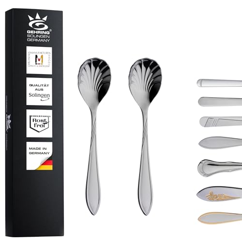 Gehring Solingen Focus Zuckerlöffel 2er Set I Muschellöffel I Edelstahl 18/10 I Kaffeelöffel I spülmaschinengeeignet I Made in Germany Gehring Solingen Focus Zuckerlöffel 2er Set I Muschellöffel I Edelstahl 18/10 I Kaffeelöffel I spülmaschinengeeignet I Made in Germany von GEHRING