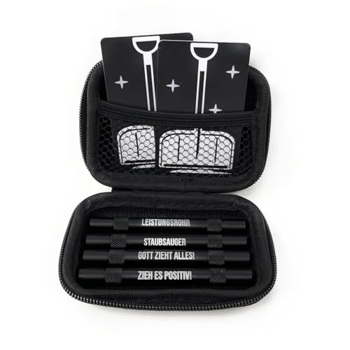 GeileTeile™ Ballerset - 4x Ziehröhrchen, 2x Schneeschieber Karten, Schnupf Set, Sniffer Set, Zieh Set von GEILE TEILE