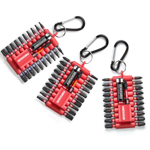Geinxurn 25mm/50mm Mischen Bit Set 66 Stück (PH/PZ/TX/Hex/SL) S2 Stahl Sechskantschaft Magnetische Schlagfester Schrauberbitsatz mit Bit-Halter und Aufbewahrungsbox von GEINXURN