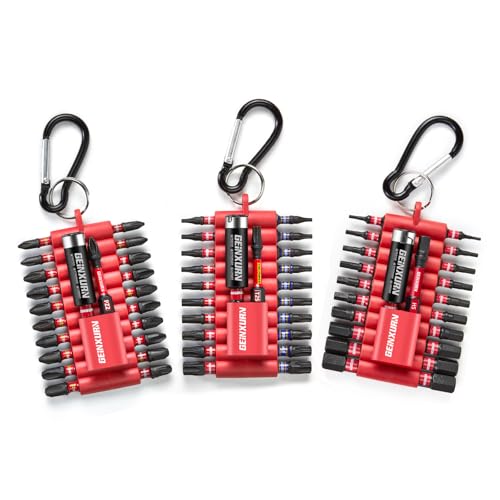 Geinxurn 66 Stück Mischen Schrauberbitsatz (PH/PZ/TX/Hex) 25mm/50mm 1/4" Sechskantschaft Magnetische S2 Stahl Schlagfester Bit Set mit Bit-Halter und Aufbewahrungsbox von GEINXURN