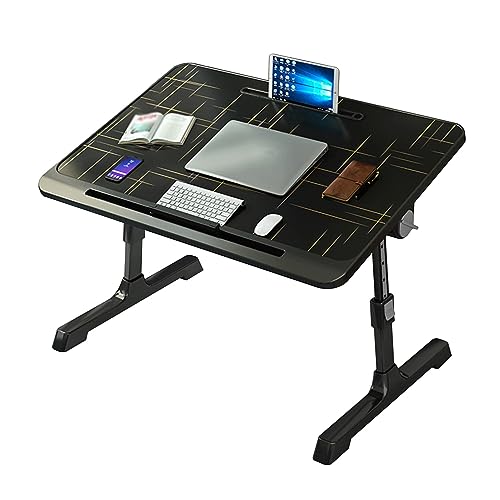 GEIRONV Mobiler Laptoptisch Schreibtisch, Multifunktional Faltbar Auf Dem Bett Kleiner Tisch Anheben Schlafsaal Student Desk Computer von GEIRONV