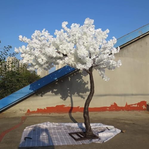 GEJLELDS Künstliche Kirschblütenbäume – Atemberaubende weiße Simulation Kirschbaum für Innenhochzeitsdekoration & Landschaftsbau – großer Wunschbaum,1.8x1.2m von GEJLELDS