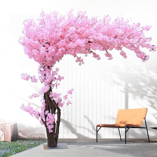 GEJLELDS Künstlicher Kirschbaum große Pflanze Simulation Pfirsichblüte Baum Pflaumenbaum Hotel Einkaufszentrum Dekoration Fake Kirschbaum einfach zu montieren Künstliche Pflanzen,1.8x1.2m von GEJLELDS