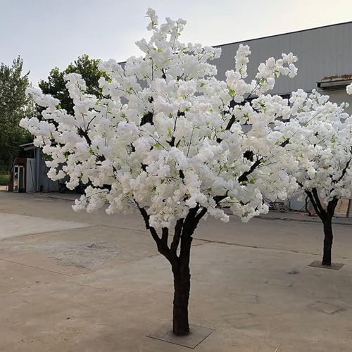 GEJLELDS Künstlicher Kirschblütenbaum – großer Indoor-Hochzeitsdekoration, gefälschter Kirschbaum für Wunschbaum Indoor Landschaftsbau – weißer Simulations-Kirschbaum,1.8x1.2m von GEJLELDS