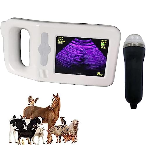 Veterinär-Ultraschallscanner-Kit, tragbarer B-Ultraschall-Scanner für Tierärzte/Veterinär/Tiere mit konvexen Abschleppsonden, intelligentes wiederaufladbares Ultraschallgerät für die Verwendung von GEJLELDS