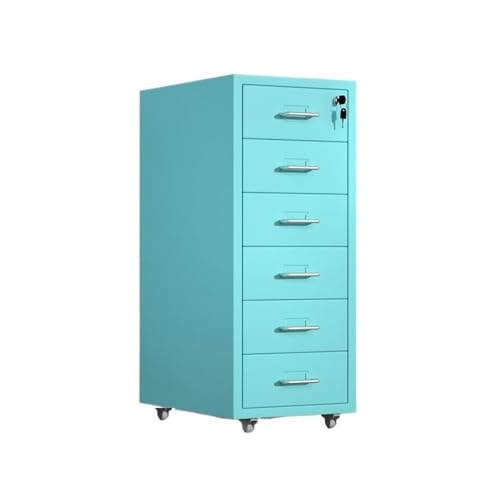 Büroschrank Büro-Aktenschrank, verdickter Schubladenschrank aus kaltgewalztem Stahl, Aufbewahrungsschrank mit großer Kapazität, multifunktionaler Datenorganisationsschrank mit Schlössern Schublade(Blu von GEK208130