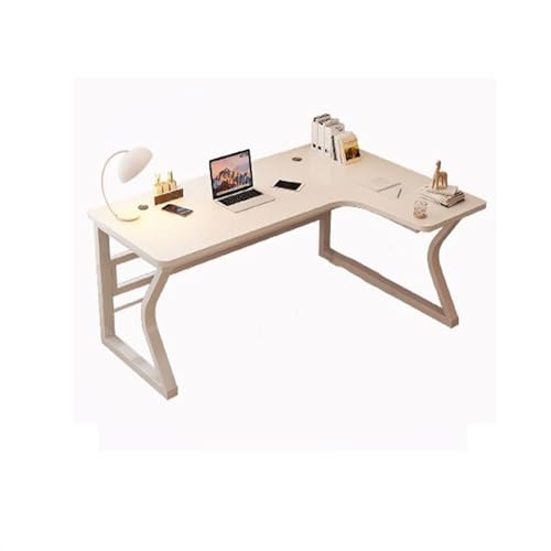Einfach Eckschreibtisch for Studenten, Heim-Studiertisch, einfacher moderner Büroschreibtisch, Schlafzimmer-Eckschreibtisch for Studenten, Desktop-PC-Tisch Schreiben(White ringht,140x80x75cm) von GEK208130