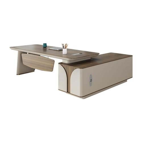 GEK208130 Einfach Designer-Chefschreibtisch, Büro-Supervisor-Manager-Schreibtisch, Moderne, Schlichte Büromöbel, großer Schreibtisch, Chefschreibtisch Schreiben(220 * 180 * 76cm) von GEK208130