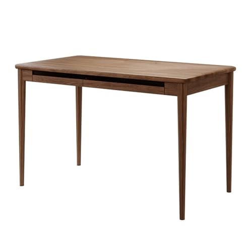 GEK208130 Einfach Home-Office-Schreibtisch mit 2 Schubladen, Schreibtisch aus schwarzem Walnussholz, moderner Arbeitstisch mit Kabelmanagement Schreiben(M) von GEK208130