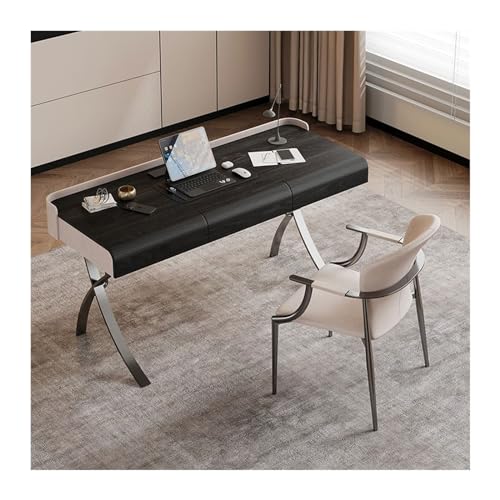 GEK208130 Einfach Massivholz Licht Luxus Moderne Einfache Pc Tisch Desktop Home-Office Schreibtisch Schlafzimmer Studie Zimmer Schreiben Studie Tisch Schreibtisch Schreiben(Schwarz,160x60x74cm) von GEK208130