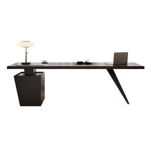 GEK208130 Einfach Moderner minimalistischer PC-Schreibtisch mit 2 Schubladen, Stabiler Büroschreibtisch mit Steckdosen und USB-Anschlüssen Schreiben(L) von GEK208130