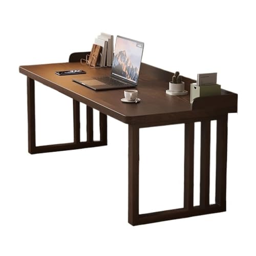 GEK208130 Einfach PC-Schreibtisch-Workstation for das Home Office mit dickem Rahmen, moderner, einfacher Schreibtisch for das Home Office, Dunkles Walnussholz Schreiben(M) von GEK208130