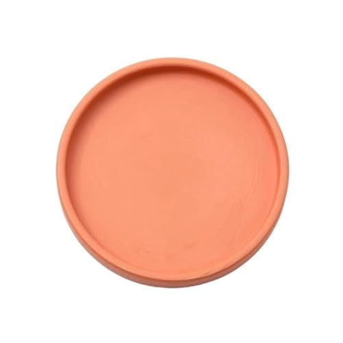 GEK208130 Garten Runde Untersetzer for Blumentöpfe aus Keramik, Blumentropfschale for den Innen- und Außenbereich Topfpflanzen(Orange,Klein) von GEK208130