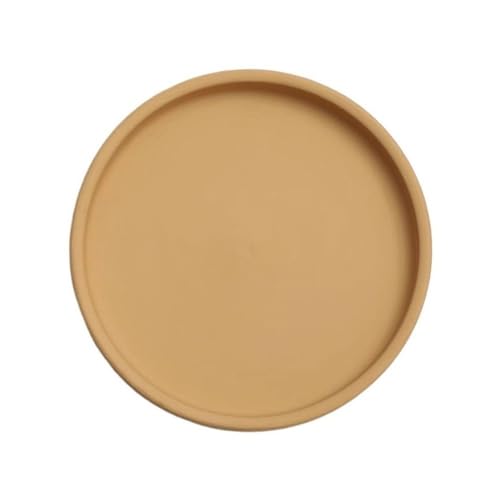 GEK208130 Garten Runde Untersetzer for Blumentöpfe aus Keramik, Blumentropfschale for den Innen- und Außenbereich Topfpflanzen(Yellow,Groß) von GEK208130