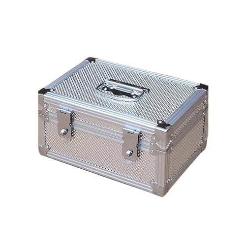 GEK208130 Haushalt Aluminiumlegierung Outdoor Toolbox Büro Quittungsbox Home Aufbewahrungsbox Objekt Aufbewahrungsbox Registrierkasse Zero Cash Box Dokumenten-Toolbox Werkzeugbox von GEK208130
