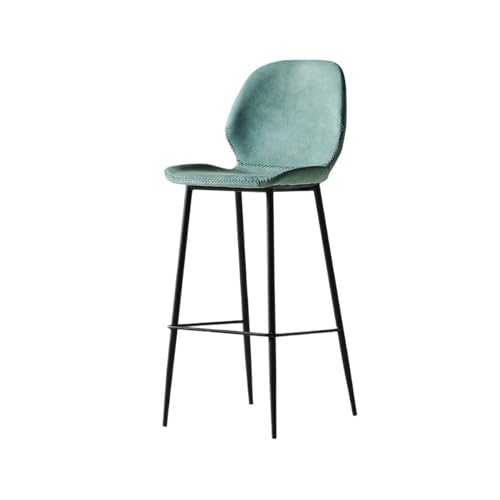 GEK208130 Mehrzweck Home Kitchen Hochhocker, Leichter Luxus-Bar-Loungesessel, hohe Rückenlehne, modische Barhocker aus PU-Leder Modern(Blue) von GEK208130