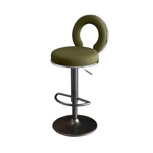 GEK208130 Mehrzweck Home Runder Hocker Barhocker Hoher Hocker Lift Rückenlehne Stuhl Front Barhocker Drehbarer einfacher kommerzieller Hoher Hocker Modern(Green) von GEK208130