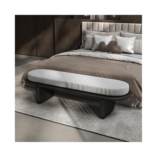 GEK208130 Modern Italienischer minimalistischer Nachttischhocker, Schlafzimmer, weicher Nachttischhocker, Bettcouch, Schuhbank, Garderobensofa, Lange Bank Dekorativ(Schwarz) von GEK208130