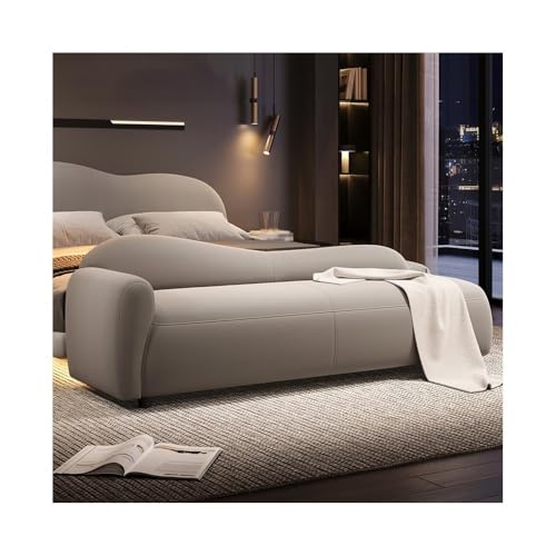 GEK208130 Modern Schlafzimmer Nachttisch Hocker Sofa Chaiselongue Kleine Wohnung Bank Creme Stil Einfache Sofa Bank Dekorativ(Light Gray,Mittel) von GEK208130