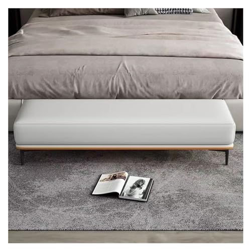 GEK208130 Modern Schlafzimmerbank, Eingangsbank aus PU-Leder, gepolsterter Betthocker mit Metallbeinen, for Wohnzimmer, Foyer, Esszimmer, Schlafzimmer Dekorativ(150 * 50 * 40cm) von GEK208130