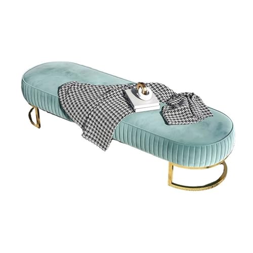 GEK208130 Modern Schuhgeschäft, Bekleidungsgeschäft, Schuhanprobebank, dekorativer Langer Sofahocker, Zuhause, Schlafzimmer, Nachttischhocker, dekorative Möbel Dekorativ(Green,120cm) von GEK208130