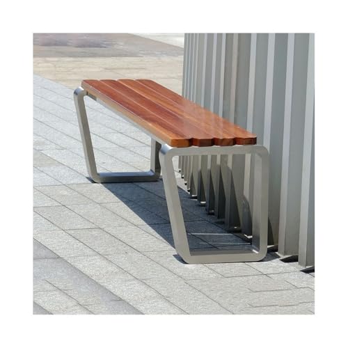 GEK208130 Parkbank Unregelmäßige Außenbank aus Edelstahl, Park Square Courtyard Bank Sitzbank Outdoor(Mittel) von GEK208130