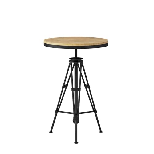 GEK208130 Zuhause Freizeit-Stehtisch aus Eisen mit hohem Fuß, rund, verstellbar, for Anheben der Thekenhöhe aus Holz Thekentisch von GEK208130