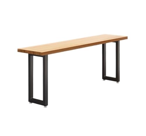 GEK208130 Zuhause Industrieller niedriger Stehtisch mit Metallrahmen, Mehrzweck-Langer, schmaler Küchen-Esstisch Thekentisch(200 * 40 * 75cm) von GEK208130