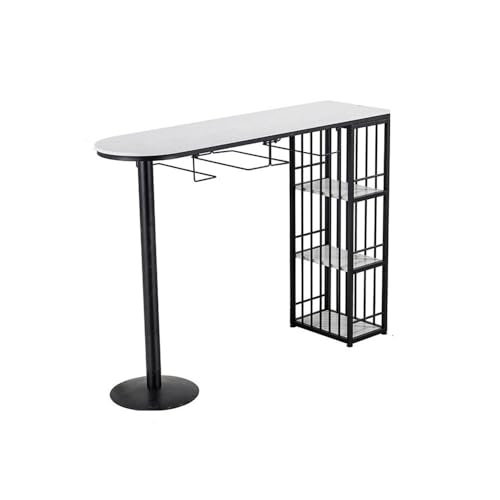 GEK208130 Zuhause Schwarzer einfacher Marmor-Stehtisch for Zuhause, Freizeit, leicht, luxuriös, Langer Küchen-Esstisch, Trennwandschrank Thekentisch(160 * 40 * 105cm) von GEK208130