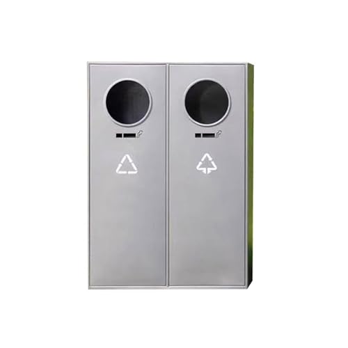 Großer Abfallbehälter Metall-Mülleimer for den Innen- und Außenbereich, moderner kommerzieller Doppelmülleimer Innenhof Großer Abfallbehälter Metall-Mülleimer for den Innen- und Außenbereich, moderner kommerzieller Doppelmülleimer Innenhof von GEK208130