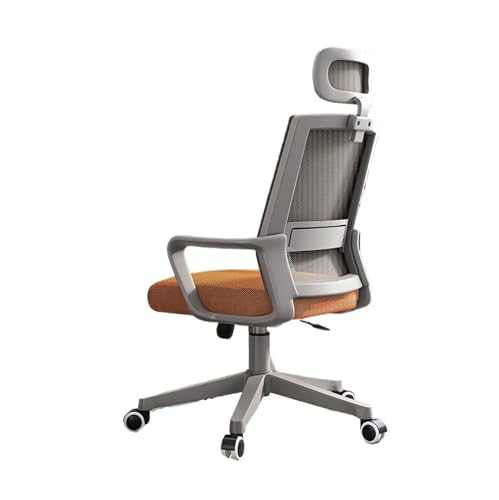 Schreibtischstuhl Bürostuhl, ergonomischer Schreibtischstuhl, Gaming-Stuhl mit Netzstoff und hoher Rückenlehne, großer und hoher, bequemer Home-Office-Stuhl for Männer und Frauen Drehstuhl(Orange) von GEK208130
