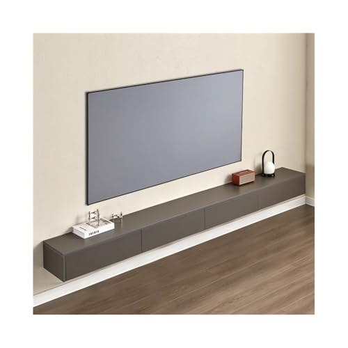 Tv Schrank Schwebende TV-Einheit, an der Wand montierter TV-Schrank, schwebender TV-Ständer mit Aufbewahrungsschublade und Klapptür, modernes Entertainment-Medienkonsolen-Center unter dem Fernseher Fe von GEK208130