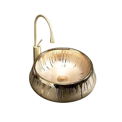 Waschtisch Europäischer Stil Golden Aufsatzwaschbecken Innenhof Balkon Einfaches Badezimmerwaschbecken Waschbecken bad Waschtisch Europäischer Stil Golden Aufsatzwaschbecken Innenhof Balkon Einfaches Badezimmerwaschbecken Waschbecken bad von GEK208130