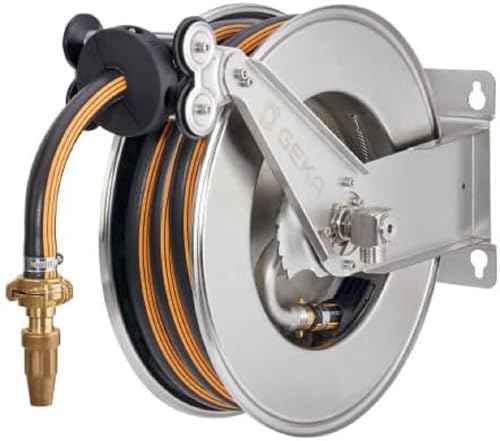 GEKA plus automatischer Schlauchaufroller EA15SK, mit Gummischlauch, L x B x H 52 (inkl. Halterung) x 45 x 23,5, 42.9042.9 von GEKA plus