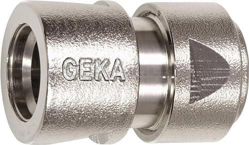 Geka 701X Schlauchstück Stecksystem MS NI mit Spannmutter 1/2 Zoll 13 mm, Gold, 18 x 8 x 13 cm von GEKA